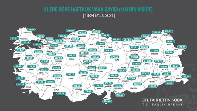 Son Dakika: Bakan Koca vaka yoğunluğu en çok artan 10 ili paylaştı