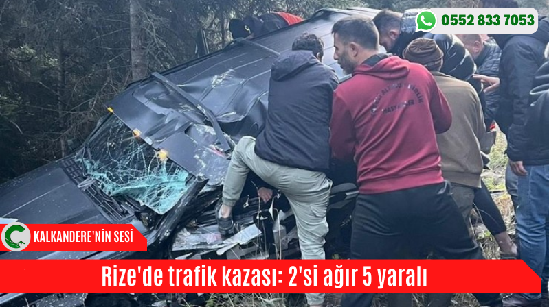 Rize’de trafik kazası: 2’si ağır 5 yaralı