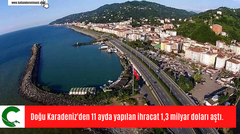 Doğu Karadeniz’den 11 ayda yapılan ihracat 1,3 milyar doları aştı.