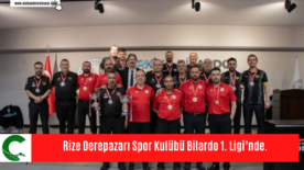 Rize Derepazarı Spor Kulübü Bilardo 1. Ligi’nde.