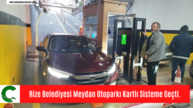 Rize Belediyesi Meydan Otoparkı Kartlı Sisteme Geçti.
